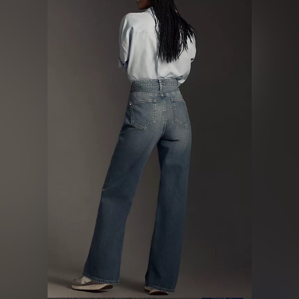 Anthropologie Blue Flare & Wide Leg Jeans